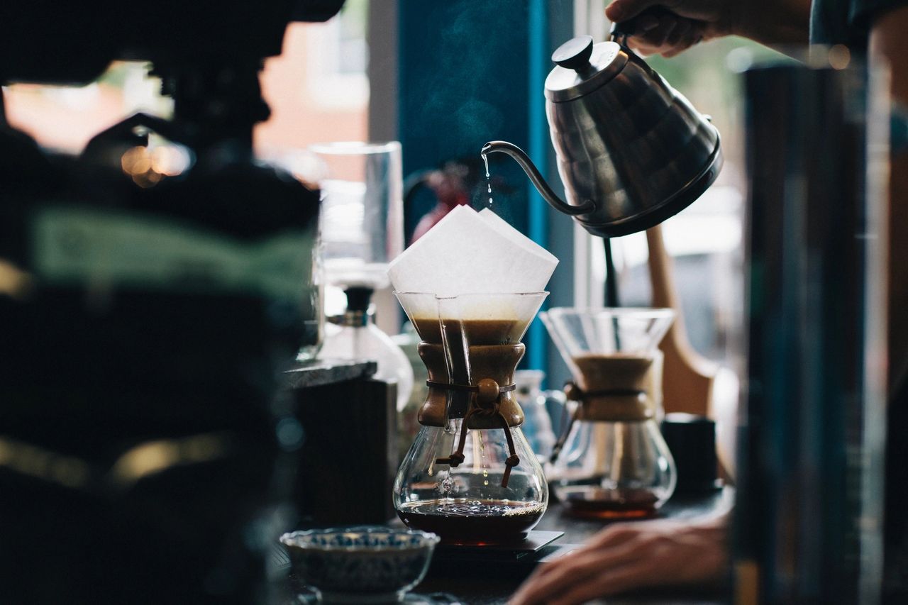 Brewing coffee at home while answering common brewing questions