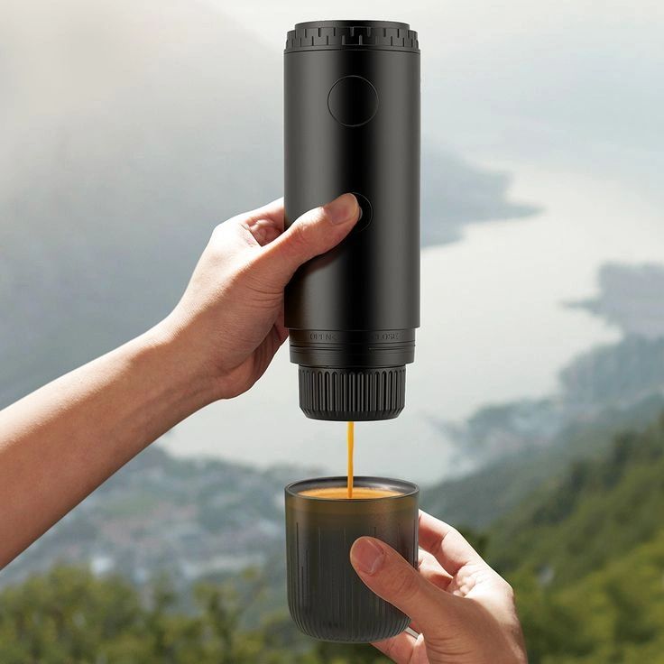 A portable travel coffee maker for camping