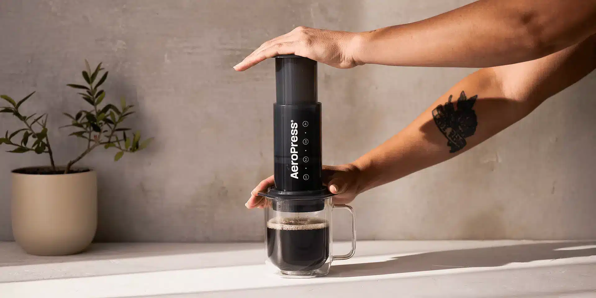 AeroPress coffee maker – available at Berk's Beans Coffee Concord CA