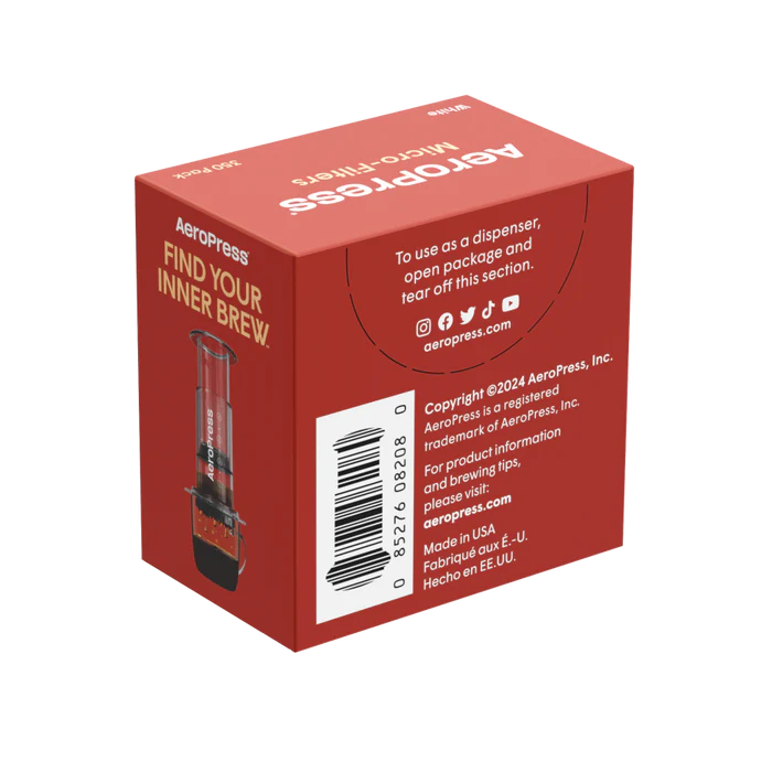 AeroPress white micro coffee filters 350-count pack