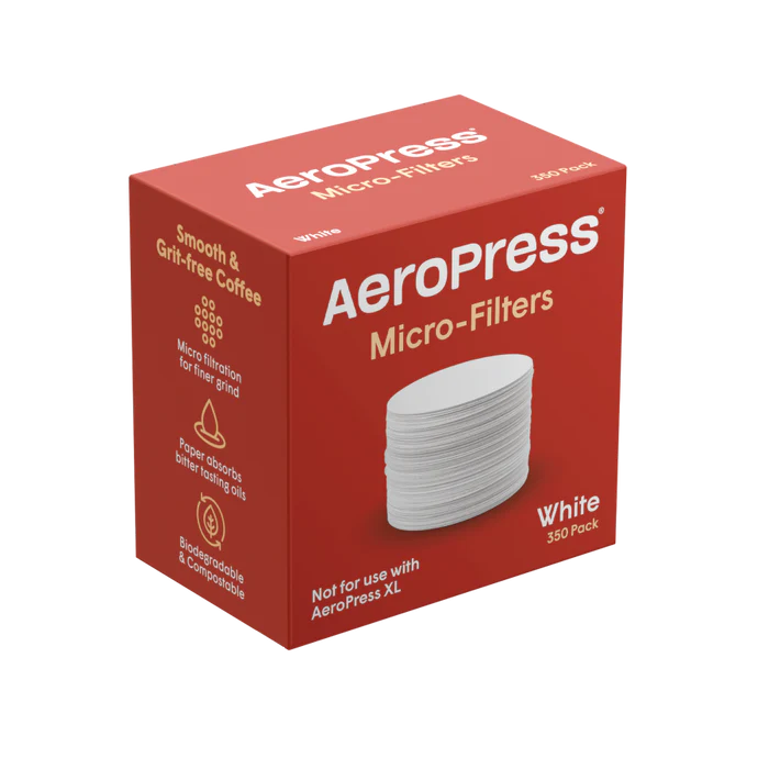 AeroPress white micro coffee filters 350-count pack