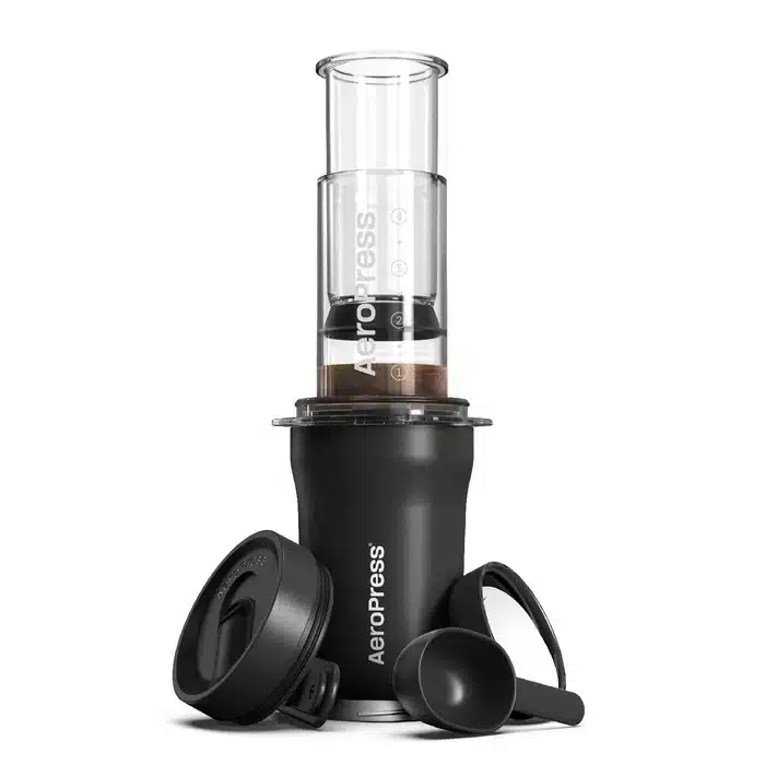 AeroPress Go Plus Black coffee maker – portable travel coffee brewer